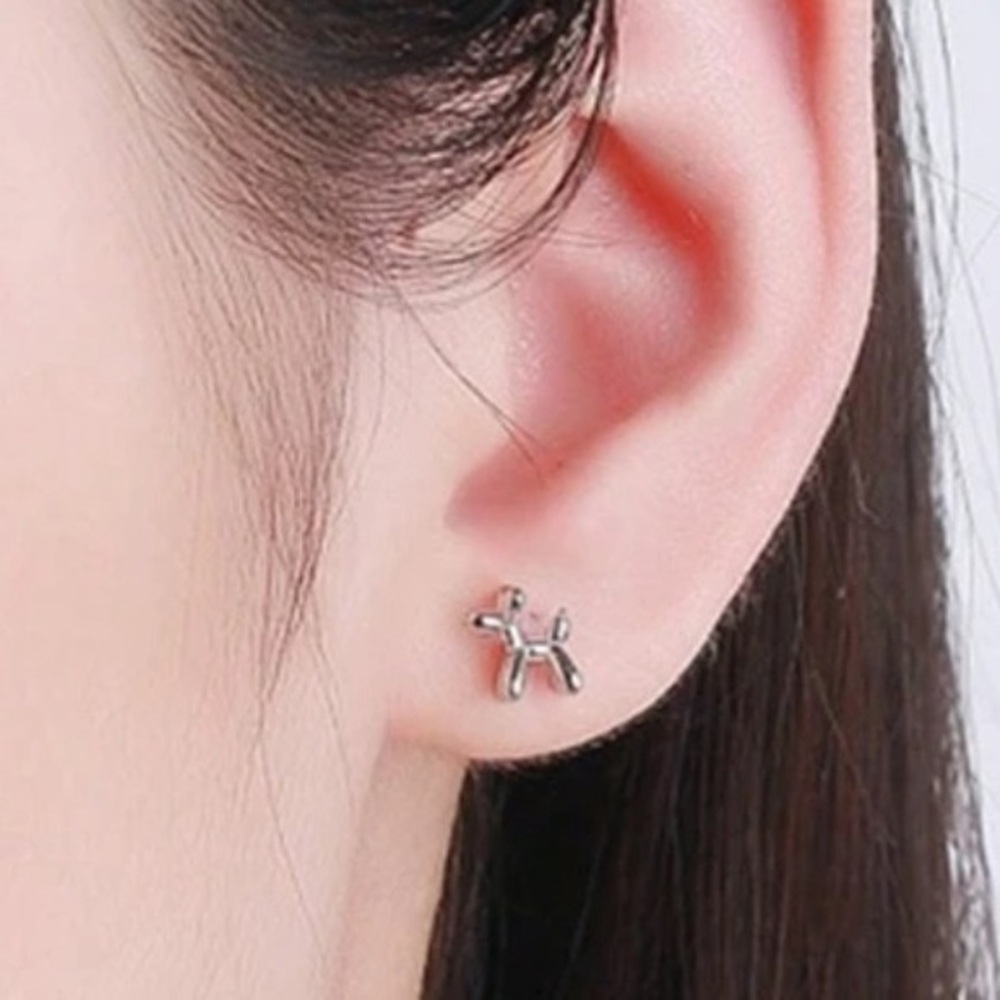 Sterling Silver Balloon Animal Dog Studs